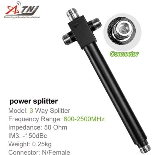 New Arrival !!Top Quality, ATNJ 800-2500mhz 3 ways splitter for 2G 3G 4G mobile phone signal repeater amplifier