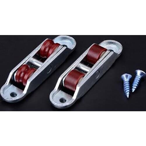 Plastic Steel Double- wheels Door Roller Pulley Moisture-resistant Sliding Doors Rollers Balcony Bathroom Accessories