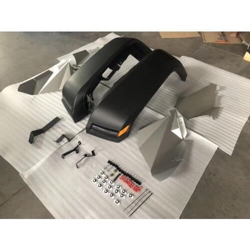 Fit for Jeep Wrangler JK 2007-2017 Old Style To New Look Car Wheel Eyebrow Mud Fender Cover Mudguards With LED Signal Lights