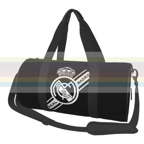 Real Madrid. Universal travel sports and fitness shoulder bag. Nylon portable outdoor sports bag. Dry and wet separation bag