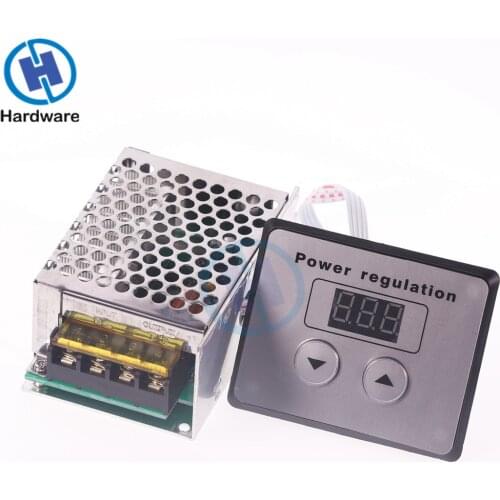 SCR Voltage Regulator Dimmer 4000W 220V AC Power Regulator Electric Motor Speed Controller Thermostat for Small Motors