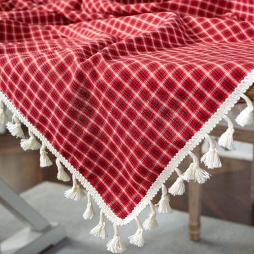 CFen As Quality Nordic Annual Ring Wood Grain Cotton Printed Dining Tablecloth Cotton Home Kitchen Banquet Hotel Decor