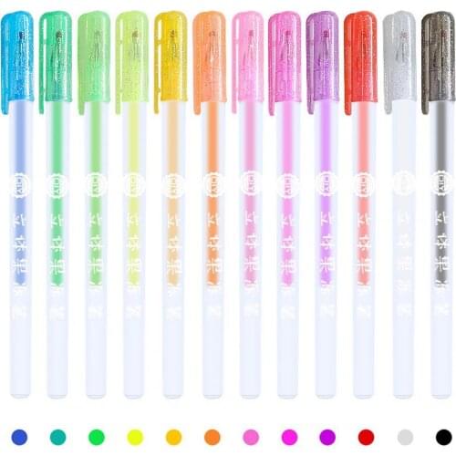 6Pcs Jelly Ink Pens DIY Glossy Painting Tool Colored Drawing Stationery Supplies High Quality Detachable Painting Pens ABS