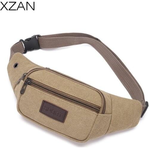 Sports Men Waist Packs Casual Canvas Hidden Anti-theft Chest Bags Body Running for Men Women Tourist Cycle Crossbody Bag Pocket