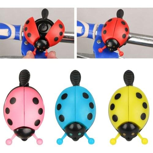 Bicycle Bell Beetle Cartoon Cycling Bell Lovely Kids Funny Ladybug Bell Ring for Bike Ride Horn Bicycle Accessories