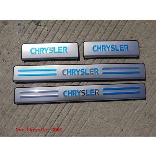 High quality 304 Stainless Steel Boutique Side Scuff Plate/Door Sill Door Sill for 2011-2015 Chrysler 300C Car styling