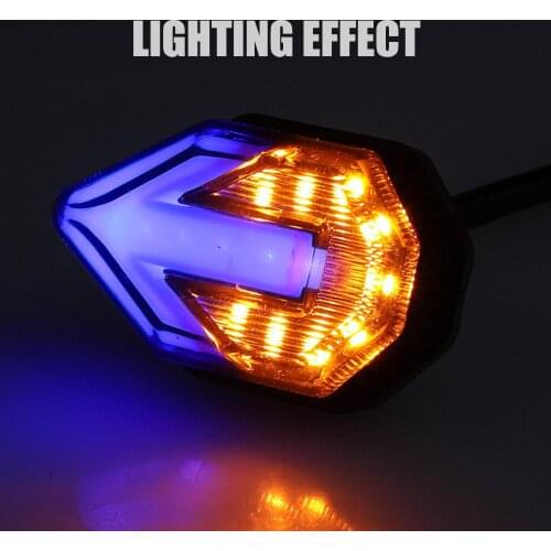 Yellow + Blue Arrow Motorcycle Signal light Common Lamp Side Light Bright Motor Turn signal light Decorative Lights