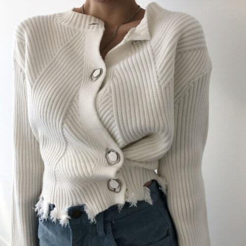 Womens Vintage Chic Single Breasted Long Sleeve Short Sweater Cardigan Jacket Female Knitted Crop Tops