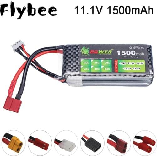 11.1v 1500mAh 3S LiPo Battery T/XT60/JST Plug For WLtoys V950 For RC Car Helicopter Airplane 11.1 v Rechargeable Lipo Battery