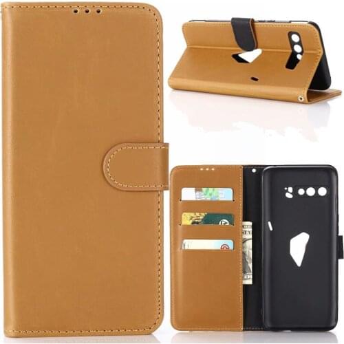 30pcs/lot Case For Asus Rog Phone 3 Card Slots Folio Vintage Leather Wallet Case with Stand For Asus Rog Phone 3