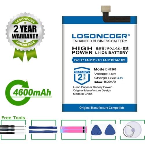 LOSONCOER Battery 4600mAh HE377 HE376 HE362 HE363 HE378 For Nokia X71 TA-1131 TA-1119 For Nokia 8.1 TA-1119 TA-1128 Battery