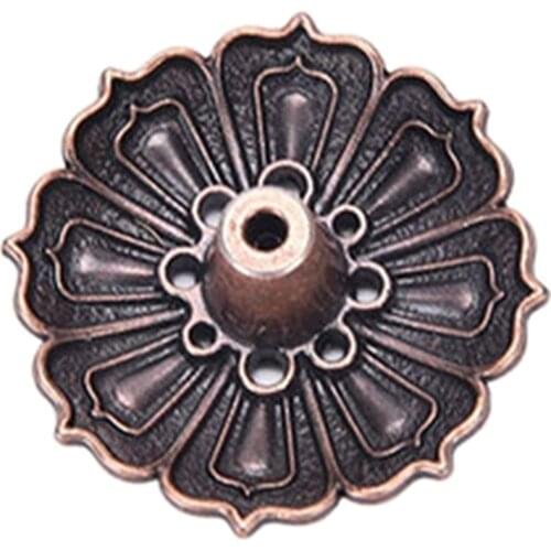 Antique Lotus Incense Sticks Flower Incense Burner Holder Ash Catcher Censer Stand Seat Home Decor for Aromatherapy Housewarming