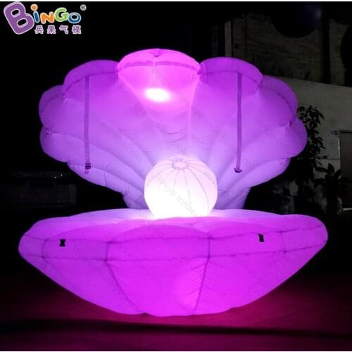 Free Delivery 3 Meters ground inflatable giant seashell customized decorative blow-up seashells model for inflatable toys