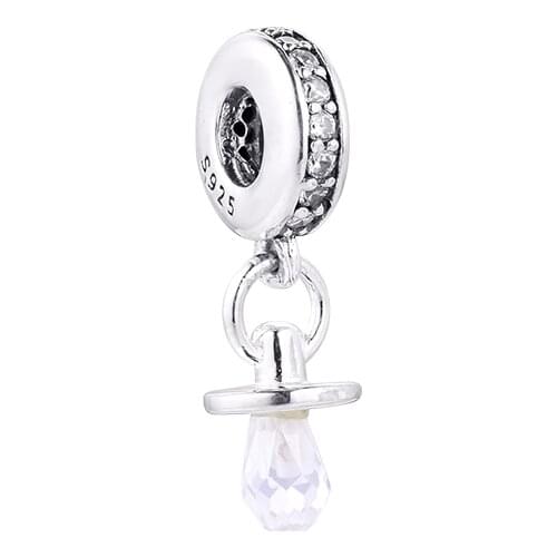 CKK Fit Pandora Bracelet 925 Sterling Silver Babys Dummy Pendant Pacifier Beads Charms DIY Jewelry Making Wholesale