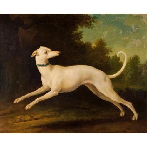 HOME living room Decorative art # Animal White Greyhound dog ART painting by Jean-Baptiste Oudry PRINT ART painting on canvas