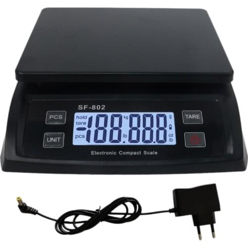 EU/US Types Digital Shipping Scale 66lb / 0.1oz Postal Weight Scale With Hold & Tare Function Mail Postage Scale With AC Adapter