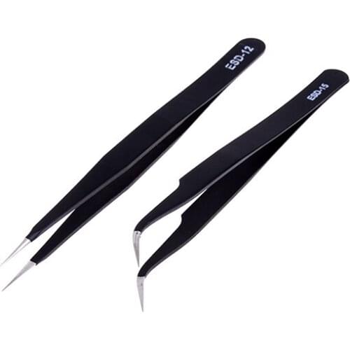 2Pcs Anti-static Elbow And Straight Cake Mold Stainless Steel Tweezers Sugarcraft Tool For Kicthen Bakeware Decoration
