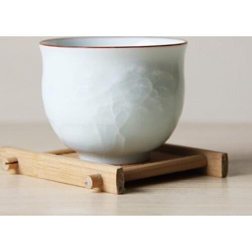 Ceramic Porcelain Tea Cup with Traditional Chinese Embossed Scenery Painting T28142354A