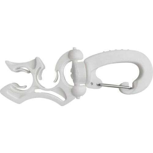 Lightweight Scuba Diving Snorkeling Double 2 BCD Hose Holder Regulator Retainer With Folding Swivel Snap Clip