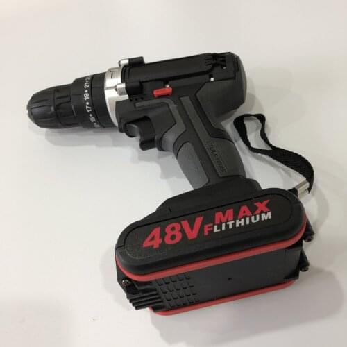 48VF Lithium electric drill rechargeable pistol hand drill impact electric screwdriver tool with charger (21x battery)