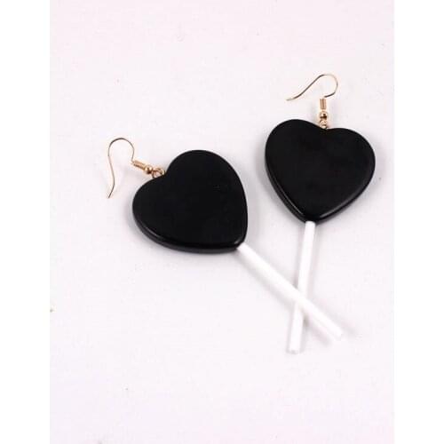 Cute Heart Lollipop Earrings earring candy costume trendy Style woman girl Jewelry Drop shipping