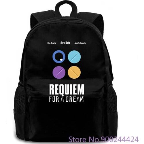 Requiem for A Dream Poster, DTG BLACK All Sizes S-3XL Hot Selling 100 % Male Harajuku Top Fitness Brand backpack