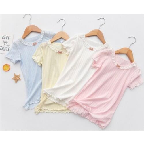 Baby Girls Pajama Dress Princess Summer Cotton Nightdress Clothing Kids Girls Tops Short sleeves Cuye Sleeping Dress Home Wear