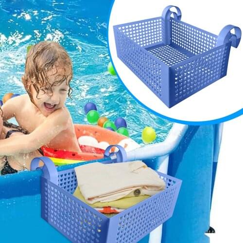 Storage Basket Organizing Plastic Of Inflatable Swimming Pool With Frame Hanging Shower Basket With Hook Bathroom Storage Holder