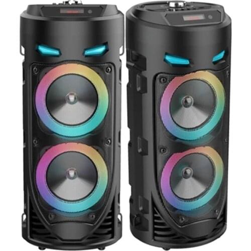 30W Portable Bluetooth Speaker Wireless Column Big Power Stereo Subwoofer Bass Party Speakers with Microphone Family Karaoke USB
