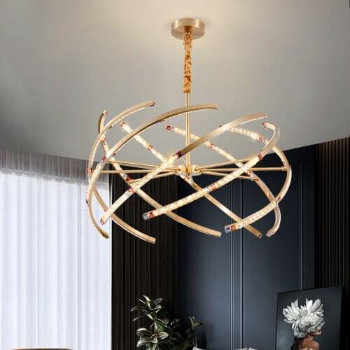 Luxury Crystal Chandelier For Living Room Bedroom Modern Home Decor Lamp Led Creative Loft Light Fixture Gold K9 Cristal Lustre