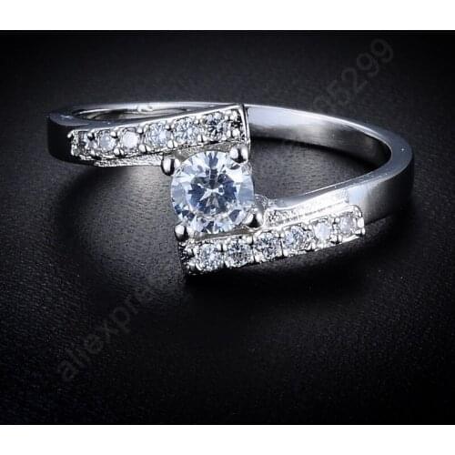 Luxury Pure 925 Sterling Silver Jewelry Cubic Zirconia Ring Wedding Engagement Rings Set Jewellery Supplier