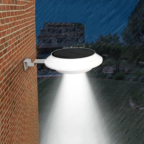Outdoor Solar Gutter LED Lights 4 LED Solar Powered Street Light Gutter Night Utility Security Light for Fence Garden Yard Wall