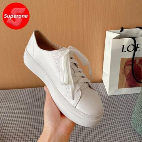 Superone 2021 High Quality Women Real Leather Flats Round Toe Cross Strap Cassual Shoes Solid Color Ladies Footwear Size 34-39