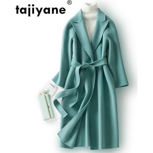 Women Coat Female Jacket Autumn Woman Coats Winter 2021 Women Tops Women Korean Vintage Cashmere Long 100% Wool Coat ZT1610