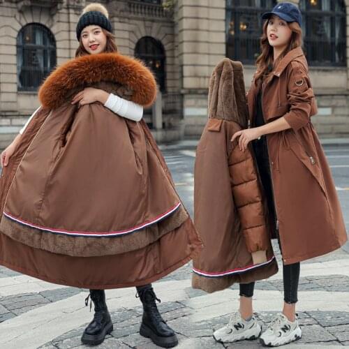 Winter Fur Lining Jacket Parkas -30 Degree Womens Winter Long Coats Hooded Fur Collar Warm Winter Three-piece Jackets Women