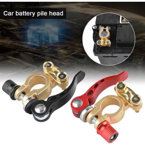 1Pair Quick Disconnect Car Battery Terminal Brass Cable Post Terminal Quick Release Shut-Off Connectors