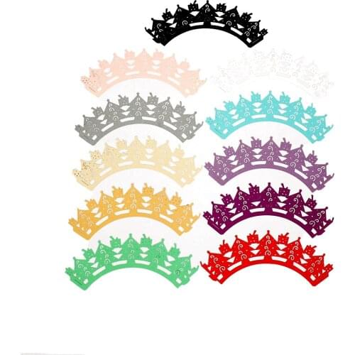 1200 x Cupcake Wrappers Holders Colorful Christmas Tree Deer Laser Cut Liner Paper Baking Cups