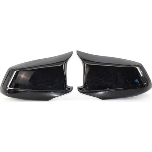 2pcs Rear View Mirror Cover Door Side Wing Mirror Cover Cap Glossy Black For BMW 5 Series F10/F11/F18 Pre-LCI 2011-2013