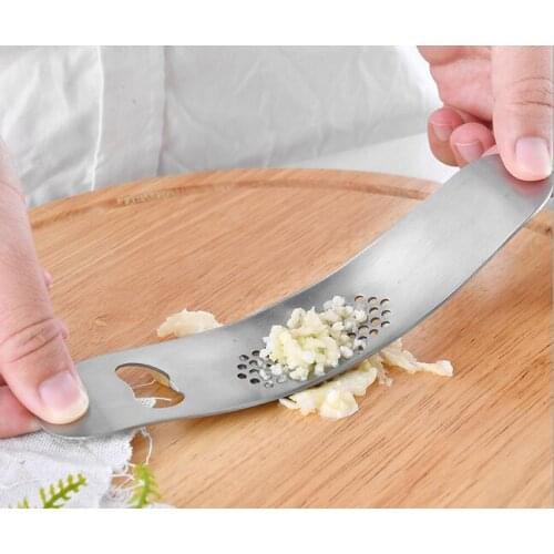 20 pcs 2 in 1 Stainless Steel Garlic Press and bottle opener Grinding Slicer Manual Garlic Paste Tool Chopper Cutter Kitc