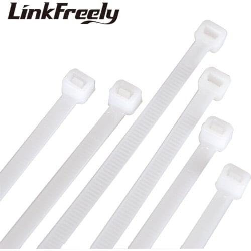 200pcs 5*400 400mm Long Self-locking Nylon Cable ties Plastic Wire Zip Ties White and Black Wire Binding Fasten Wrap Straps