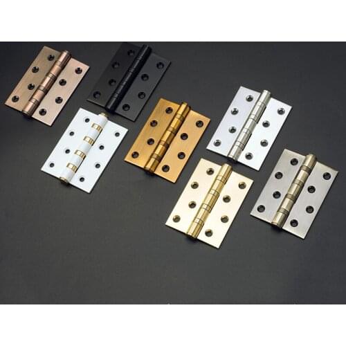 4 Inch Thicken Stainless Steel Hinge Window Cabinet Door Connector Bookcase Drawer Silent Hinges Furniture Hardware Accessories