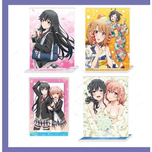 Anime My Teen Romantic Comedy SNAFU Acrylic Stand Model Toy Keychain Pendant Yukinoshita Yukino Isshiki Iroha Hikigaya Komachi