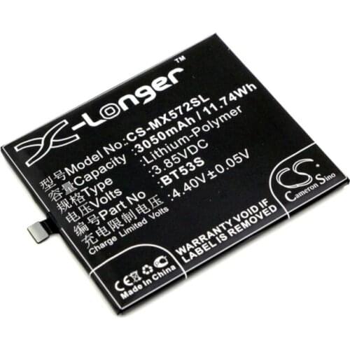 Cameron Sino 3050mAh battery for MEIZU M570Q-S Dual SIM TD-LTE Pro 6s BT53S Mobile, SmartPhone Battery