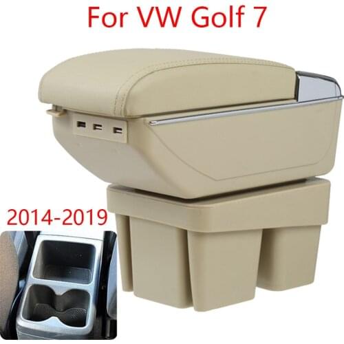 For VW Golf 7 Armrest box 2014 2015 2016 2017 2018 2019 Mk7 Interior special Retrofit parts Car Armrest box Center Storage box