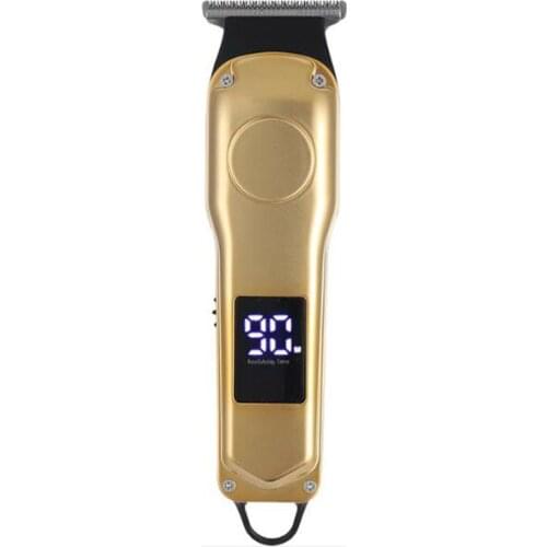 Surker electric hair trimmer USB rechargeable hair clipper LED haircut machine beard trimmer oil head clipper hair carving white