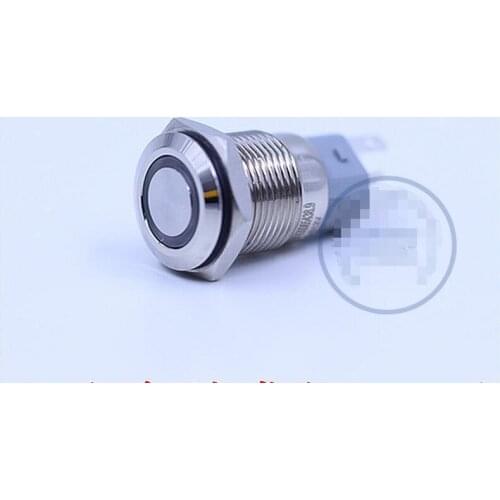 GZLOZONE 1pcs 16mm silver Self-locking stainless steel Power switch 250V 3A L3-27