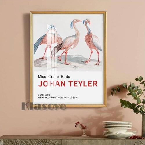 Johan Teyler Prints Art Miss Crane Birds Canvas Painting Exhibition Museum Poster Modern Living Room Home Decor Wall Pictures