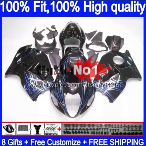 Injection For SUZUKI Hayabusa GSXR 1300 GSXR-1300 29MC.118 Black blue GSXR1300 2008 2009 2010 2011 2012 08 09 10 11 12 Fairing