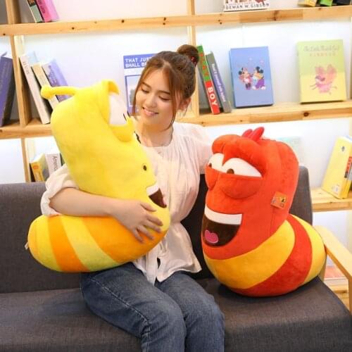 32-65cm Big Size Korean Anime Fun Insect Slug Creative Plush Toys Cute Stuffed Worm Larva Dolls Children Birthday Xmas Gift