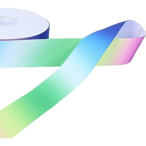 FLRA Ribbon16/22/25/38/50/75mm rainbow gradient ombre grosgrain ribbons